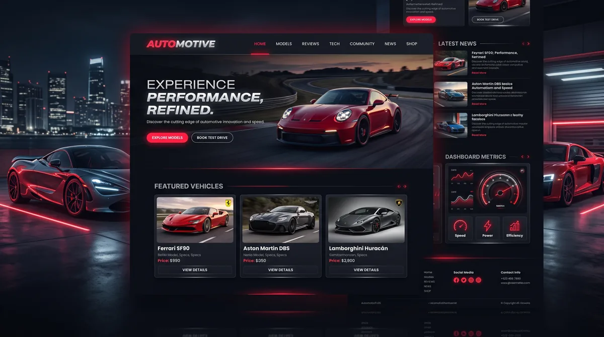 Contoh website automotive